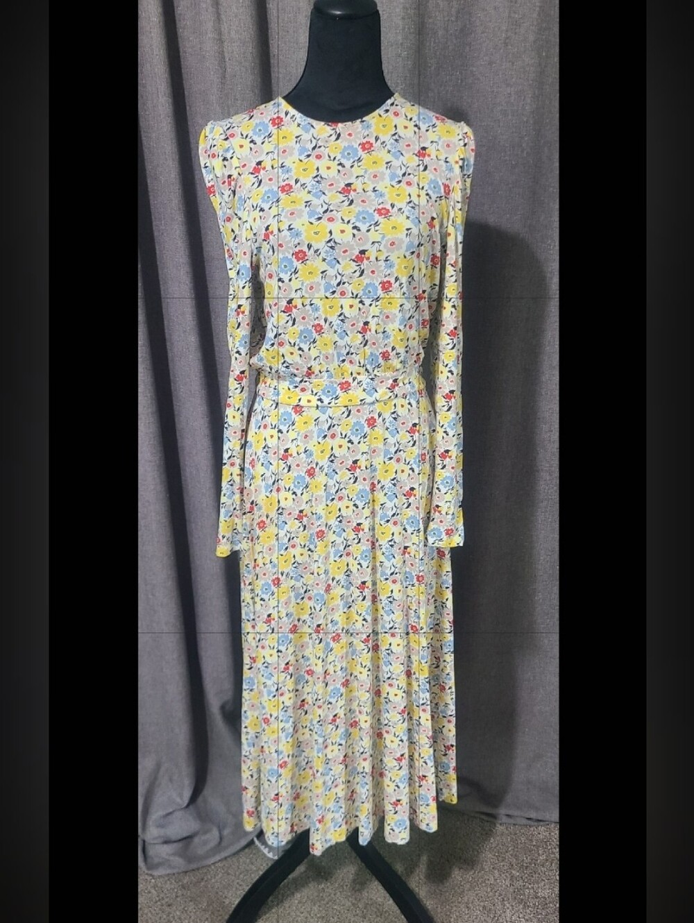 Boden Puff Sleeve Jersey Maxi Dress Floral Like New 6R